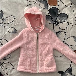 Toddler girl fuzzy zip up